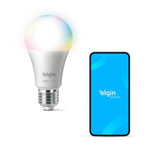 Lâmpada Bulbo LED Inteligente 10W Smart Color Elgin RGB Wifi Compatível com Alexa e Google Home