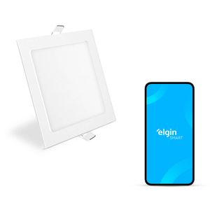 Luminária de Embutir Quadrada Smart - 18W Compatível com Alexa e Google Home Bivolt