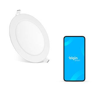 Luminária LED Inteligente 18W 3000-6500K Elgin Redonda de Embutir Wi-Fi compatível com Alexa e Google Home