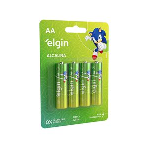 Pilha Alcalina AA Comum - Blister com 4 Unidades
