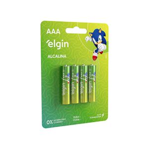 Pilha Alcalina AAA Palito - Blister com 4 Unidades