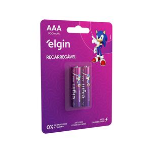 Pilha Recarregável AAA Palito - 900Mah Blister com 2 Unidades