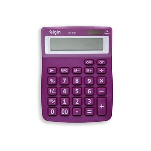 Calculadora de Mesa 4127 Roxa - 12 Dígitos Função Correção GPM Erase