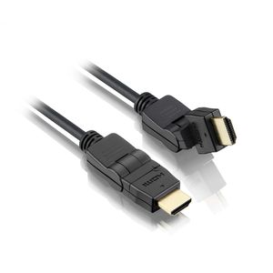 Cabo HDMI-HDMI 360 Graus Flexível Elgin Conector Banhado à Ouro 1,8 Metros