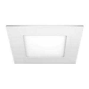 Luminária LED 24W 3000K Elgin Quadrada de Embutir Bivolt Luz Amarela Quente