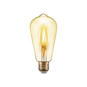 Lâmpada Filamento Carbono St64 40w 2000k Elgin 110v Ambar Luz Amarela Quente - Vintage, Retrô, Decoração