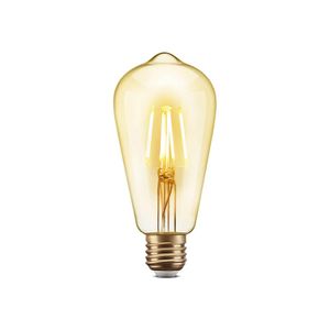 Lâmpada Filamento LED ST64 4W 2200K Elgin Bivolt Ambar Luz Amarela Quente - Vintage, Retrô, Decoração