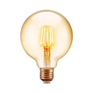 Lâmpada Filamento LED G95 4W Bivolt 2200K Ambar - Vintage, Retro, Decoração