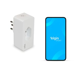 Plugue de Tomada inteligente 10A Elgin Bivolt Compatível com Alexa e Google Home