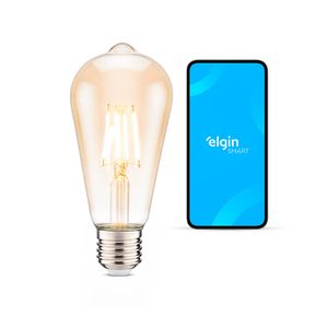 Lâmpada de Filamento Smart Led ST64 - 6W Bivolt Compatível com Alexa e Google Home