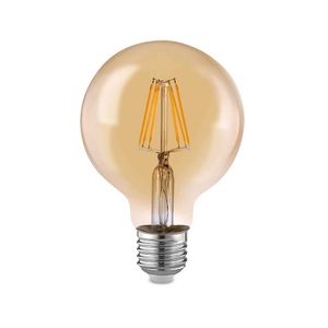 Lâmpada Filamento LED G95 Inteligente 6W 2200K e27 Elgin Bivolt Ambar Luz Amarela Quente - Vintage, Retrô, Decoração