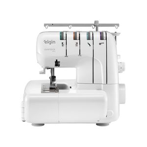 Máquina de Costura Doméstica Portátil Overlock 2000 Elgin Versátil Branca 110V