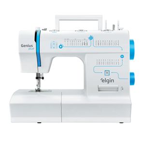 Máquina de Costura Genius Plus - 31 Pontos Braço Livre Led Portátil 110V