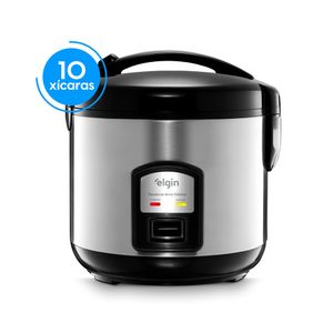 Panela de Arroz Elétrica Gran Rizzo 700W Elgin Antiaderente 10 Xícaras 220V com acessórios