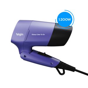 Secador Glossy Color To Go - Compacto Dobrável 2 Temperaturas 1.200W Bivolt
