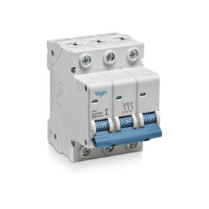 Mini Disjuntor Tripolar Curva C MCB 3KA - 3 Polos 10A Bivolt