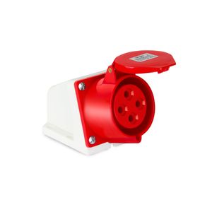Tomada Industrial de Sobrepor IP67 (380/415V) - 3P e T 16A Vermelho
