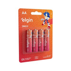 Pilha de Zinco AA - Blister com 4 Unidades Comum