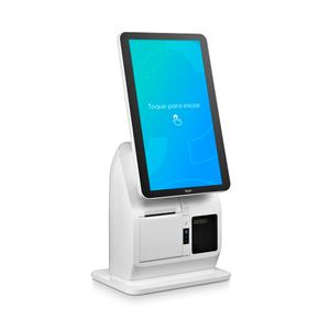 Terminal de Atendimento Mini Kiosk MK 15 – Celeron J4125 Tela Touch 15.6” Leitor com Sensor de Presença Impressora 250MM/S