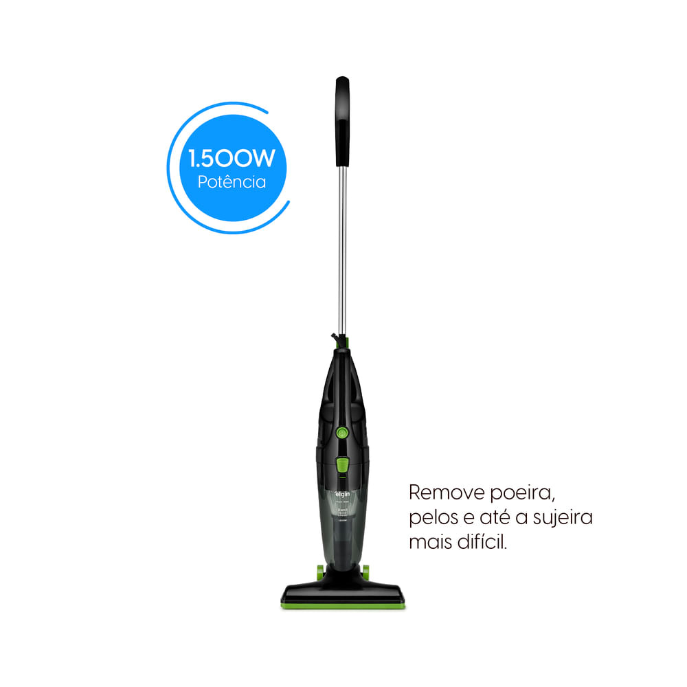 Aspirador Power Clean 2 em 1 - 1.500W Vertical ou Portátil Filtro