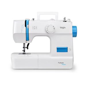 Máquina de Costura Futura Plus - 12 Pontos Braço Livre Prega Zíperes e Botões Portátil